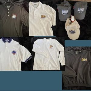 BUNDLE NCAA Final Four (3) caps (nwt) + 1 long sleeve + 3 polos + 1 windbreaker